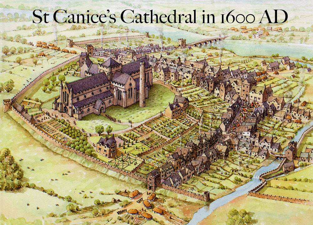 St Canices' Cathedral Kilkenny in 1600 AD